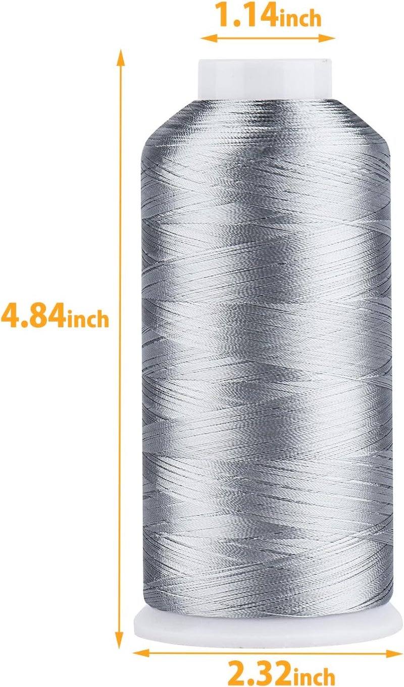 simthread Rayon Embroidery Thread 5500 Yards, 40wt 100% Rayon Viscose for Commercial and Domestic Machines - Gray 1118 - Image 1